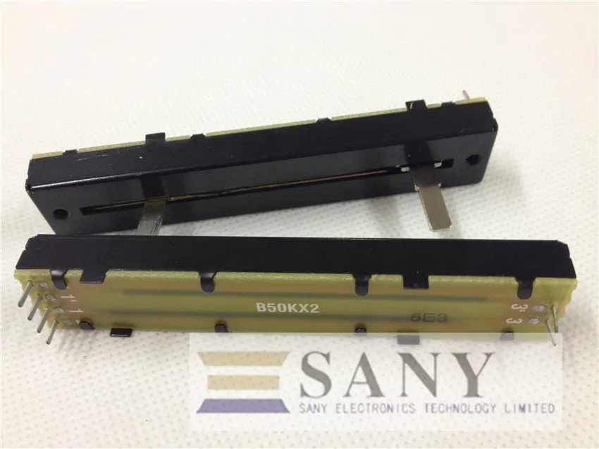 

[LAN] ALPHA 8.8 cm 88MM B50K walking track sliding straight shaft Potentiometer switchs B50Kx2 15--10PCS/LOT