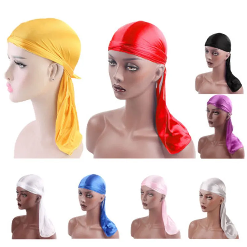 

Multi Function Pirate Cap Headwear Unisex Men Women Biker Hip Hop Smooth Skull Du Rag Head Scarf
