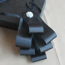 Бренд мужской Британский Свадебный костюм для жениха рубашка с галстуком банк с кристаллами галстук ручной работы вечерние тесьма со стразами шеи носить галстук-бабочка