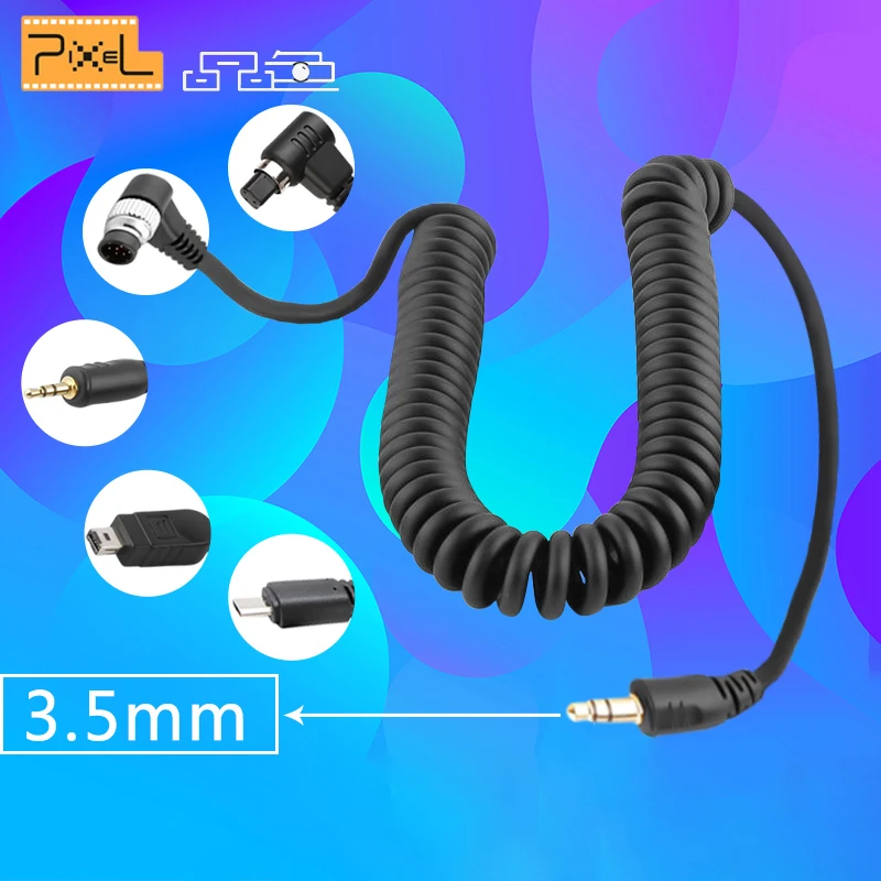 

Pixel J3.5-30 DCO DC2 N3 E3 Remote Control Connecting Cable for Caon Nikon Pentax Samsung Camera TW-283 T3 T8 F-508 Opas BG-100
