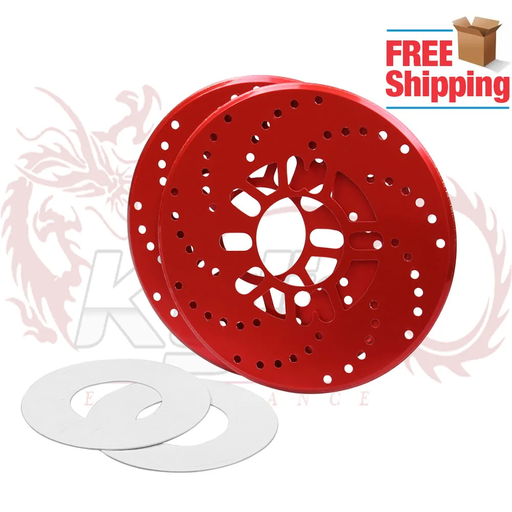 Free Shipping 2pcs Aluminum Universal Car Racing Disc Decorative Brake