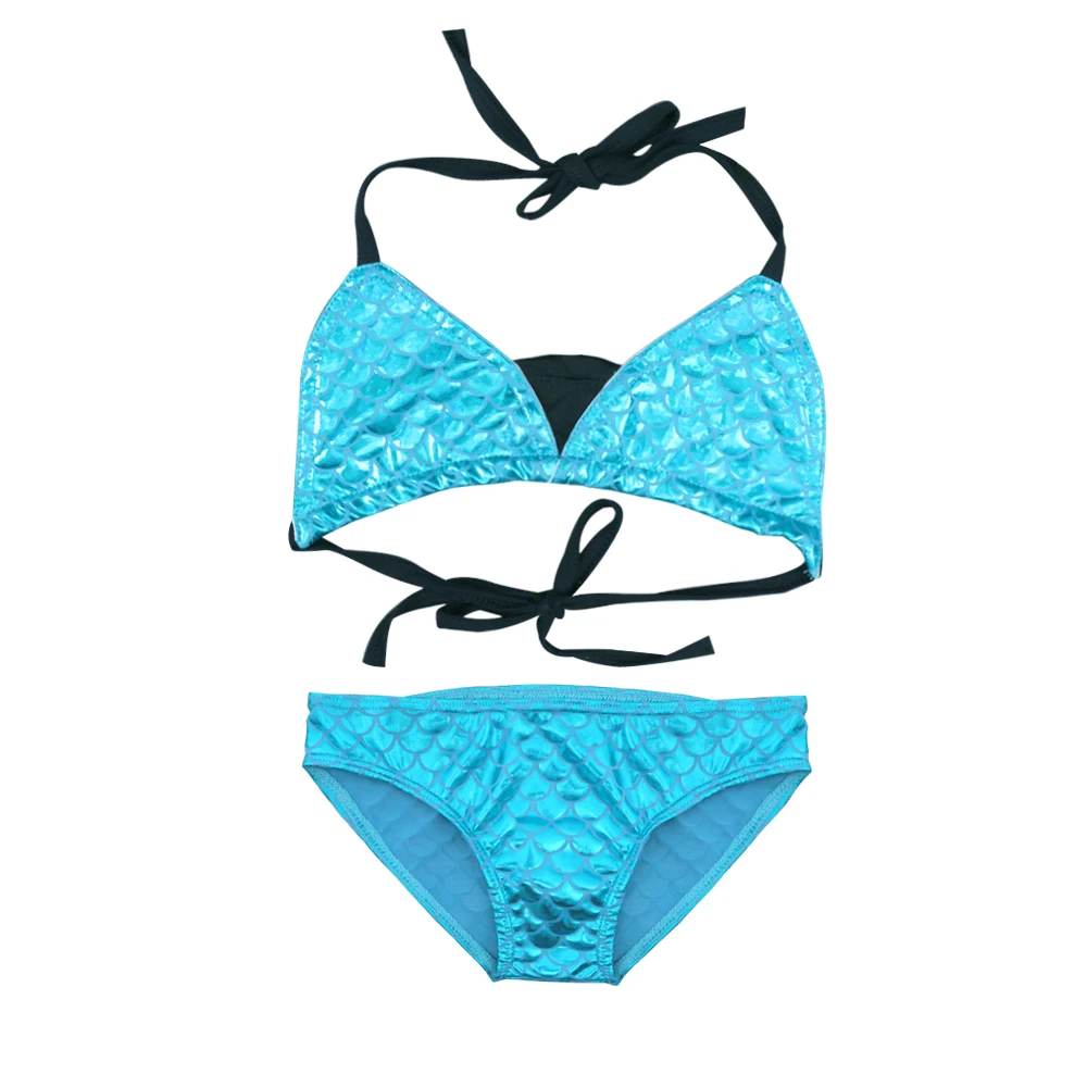 

Summer Bling Bling Baby Girls 2-10Y 2 Colors Mermaid Adjustable Stripe Swimwear Swimsuit Children Kids Swimsuit Bathing Bikini