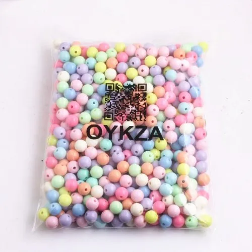 OYKZA красочные 20 мм/6 мм до 26 мм массивные акриловые пастельные Твердые бусины для детской моды ювелирные изделия из бисера ожерелье изготовления - Цвет: random mixed pastel