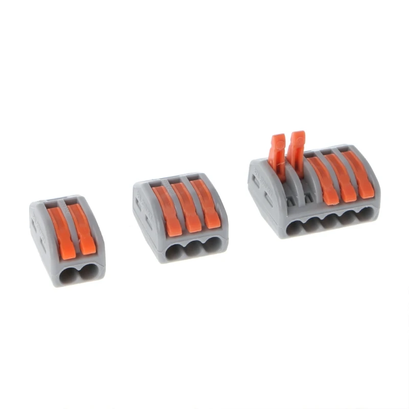 

60 Pcs Universal Compact Splicing Wire Connector Reuseable Cable Clamp 2/3/5 Conductor
