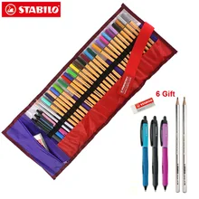 Stabilo Point 88 Fineliner Pens Roller Set 0.4 mm Art Marker Technical Drawing liner 25 Colors With Gel Pen Eraser Pencils