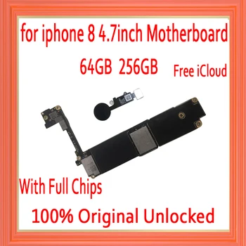 

Black White Gold for iphone 8 Motherboard with Touch ID,Original unlocked for iphone 8 Mainboard with Free iCloud,Good Tested
