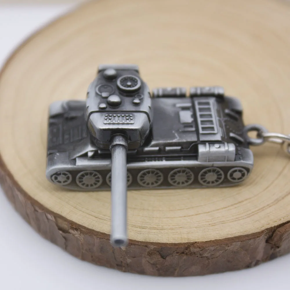 

24 Pcs/Lot 3D Model World Tank Key chain Metal Key Rings Gift Motor Car Keychain Tank Revolving Turret Bulk Wholesale