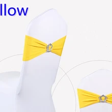 Желтые пряжки с короной лайкрой лента для свадьбы украшения для стульев повязка из спандекса стрейч галстук-бабочка лайкра лента ремень на продажу
