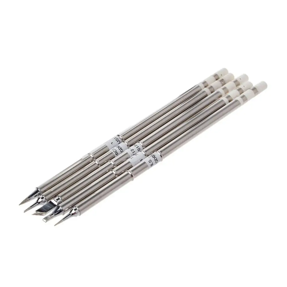 5pcs/lot Lead-free Iron Tips Set T12-BL T12-K T12-ILS T12-BCI T12-D24 Welding Head for Hakko FX951 BAKON 950D Soldering Station |