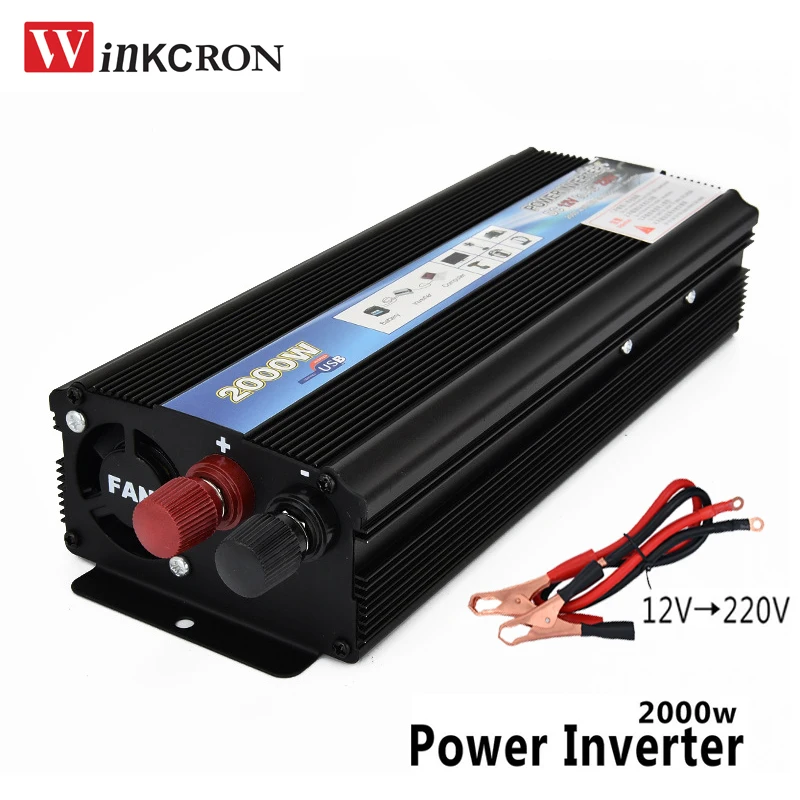 Автомобильный инвертор 2000W DC 12 V к AC 220 силовой зарядное устройство трансформатор