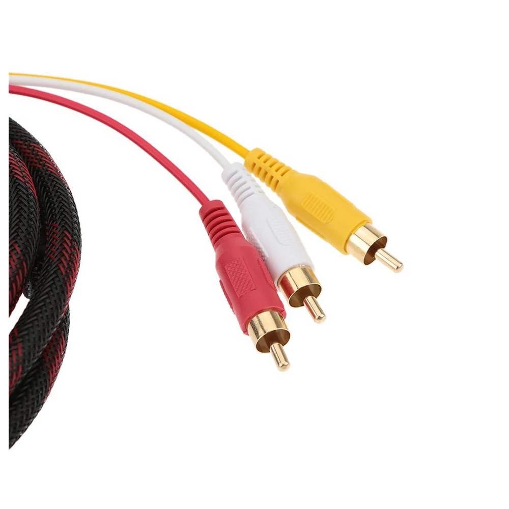 1 5 м/5 футов Позолоченный 1080P HDMI штекер 3 RCA компонентный видео и аудио HD конвертер