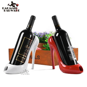 

High Heel Shoe Wine Bottle Holder Stylish Rack Gift Basket Accessory for Home Bar Tools