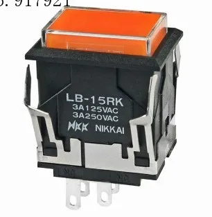 

[ZOB] Japan nkk day open self-reset push button switch LB-15RKW01 rectangular LB15RK embedded switch --5PCS/LOT