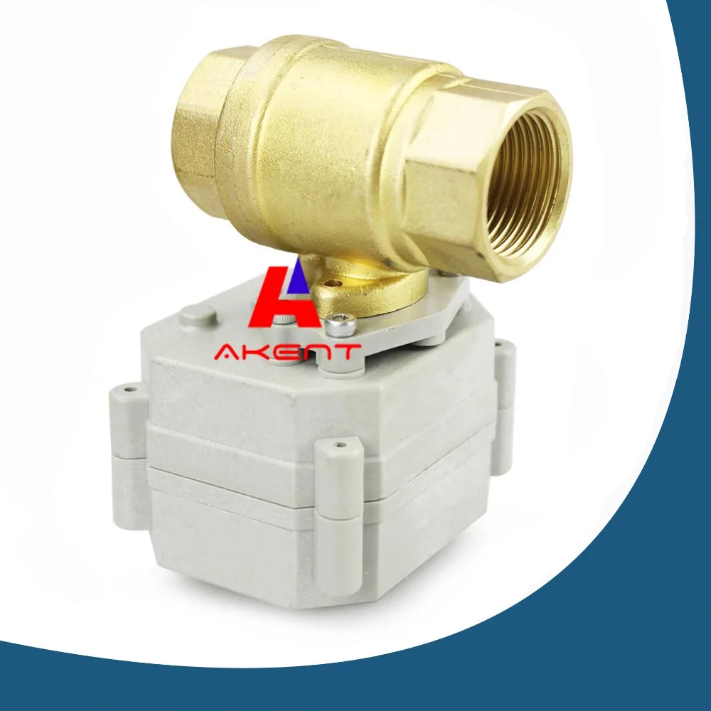 3/4" DN20 DC24V Position Feedback Motorized Ball Valve,Brass 2 Way CR5
