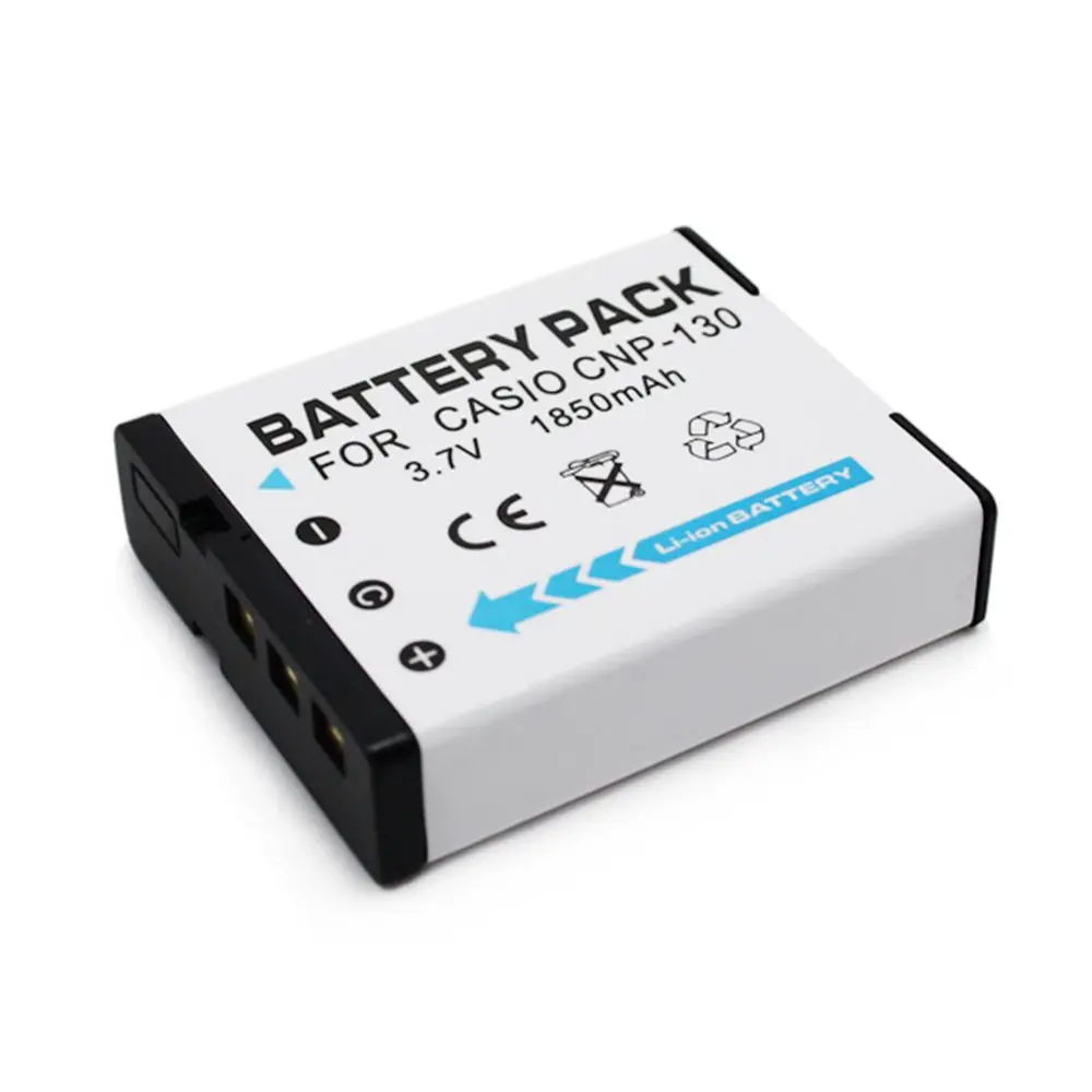 

WHCYonline 1850mAh NP-130 CNP-130 NP 130 CNP130 NP130 Camera Battery For Casio EX-ZR1000 100 200 300 1200 H35