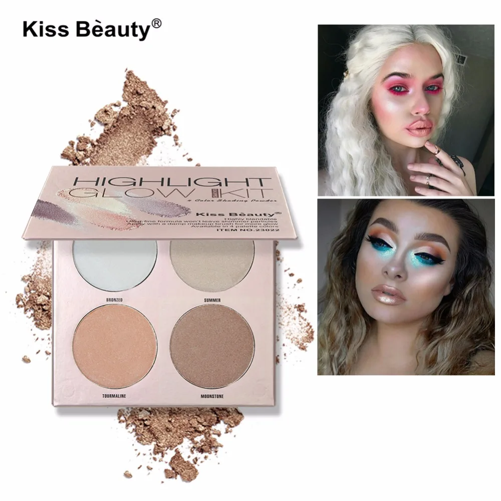 Bronzer And Highlighter Powder Glow Kit Brand Makeup Face Brightener