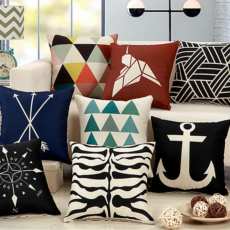 Buy Wholesale Pillow Cover Anchor Geometric Decorative