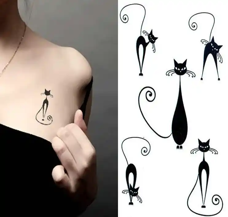Batons De Tatouage Mignon Chat Noir Impermeable Animaux Totem Hommes Et Femmes Autocollants De Corps Petit Motif 10 5 6 Cm 16 Aliexpress Batons De Tatouage Mignon Chat Noir Impermeable Animaux Totem Hommes Et Femmes Autocollants De Corps Petit Motif 10 5 6 Cm 16 Aliexpress