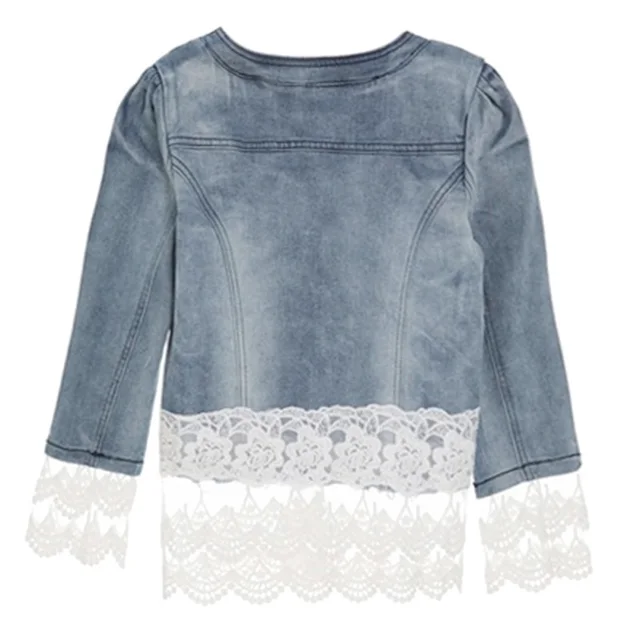 2018 Women lace Jackets jeans women big jeans jacket long sleeve denim feminine outwear women shelters Mujer cardigan jeans 1