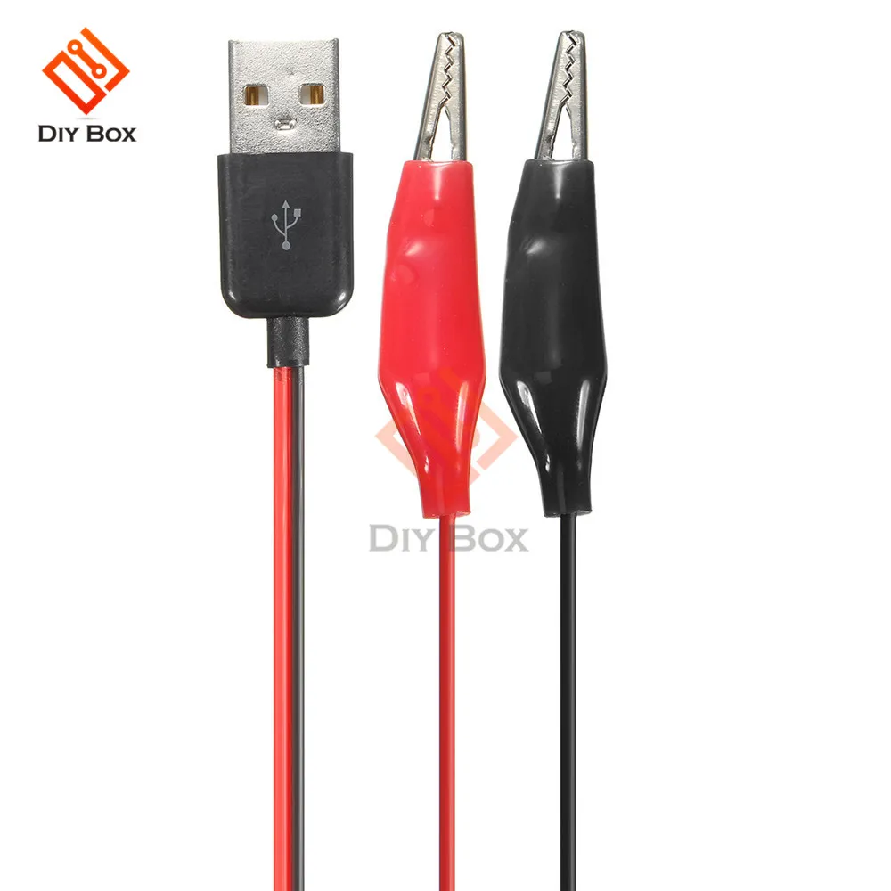 Аллигатор Тесты зажимы зажим для usb разъема Питание адаптер провода 60 см USB