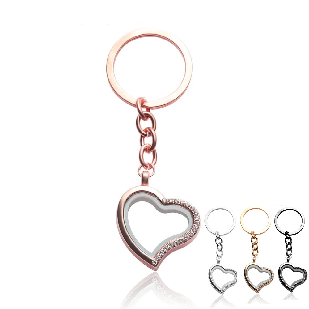 2019 New Fashion Style 1 Pcs Chic Living Glass Memory Locket Keychain
