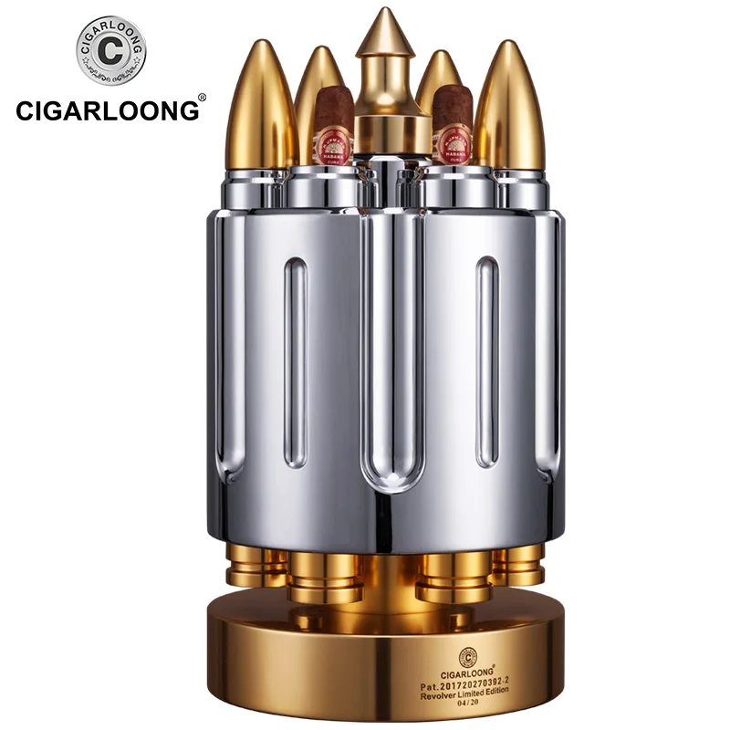 

CIGARLOONG revolver 360 degree revolver cigar box Cigar Humidor CA-0999
