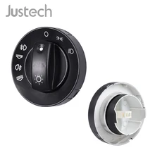 Justech черный Ремонтный комплект светильник переключатель для Audi A4 8E B6 B7 2000-2007 8E0941531 8E0941531A/C автомобильный головной светильник переключатель