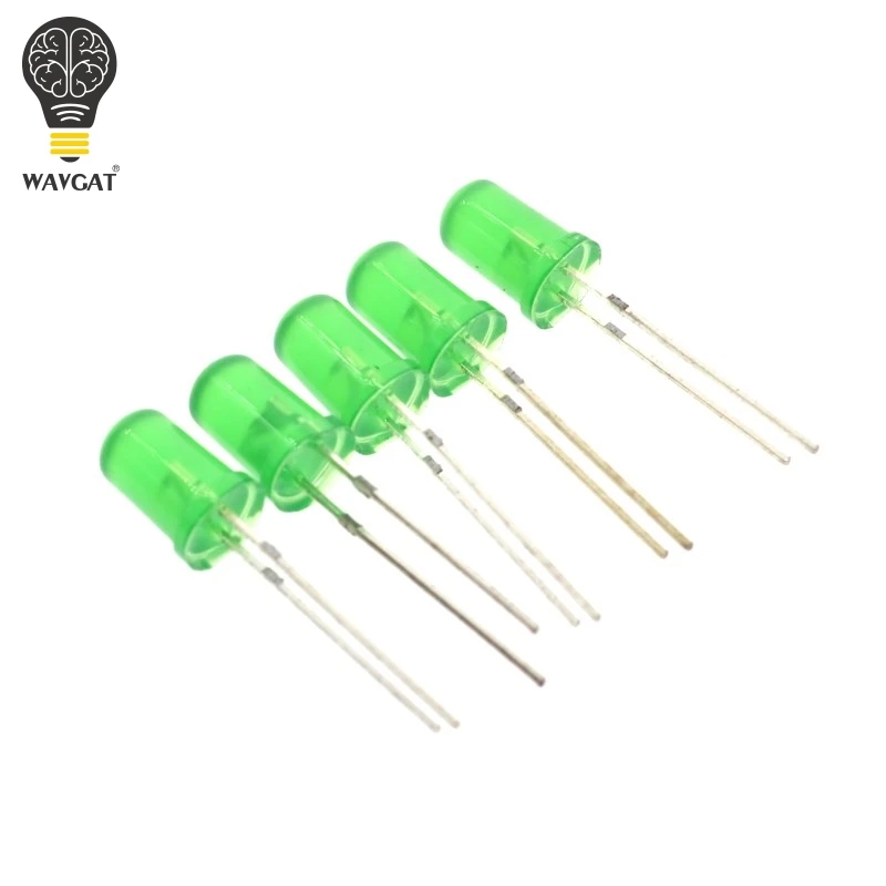 100 шт. диоды с широким углом 5 мм 520 535нм 1 8 2 0 в|led diode|light emitting diodeemitting diode |
