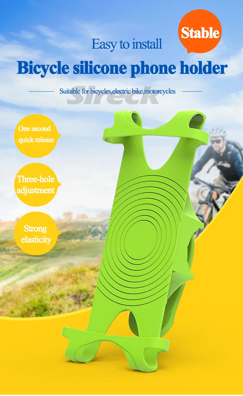 Clearance Sireck Bike Phone Holder  3.5"-7" Adjustable Smart Mobile Cell Phone Holder Cycling Front Handlebar Bag Bike Phone Stand Case 9