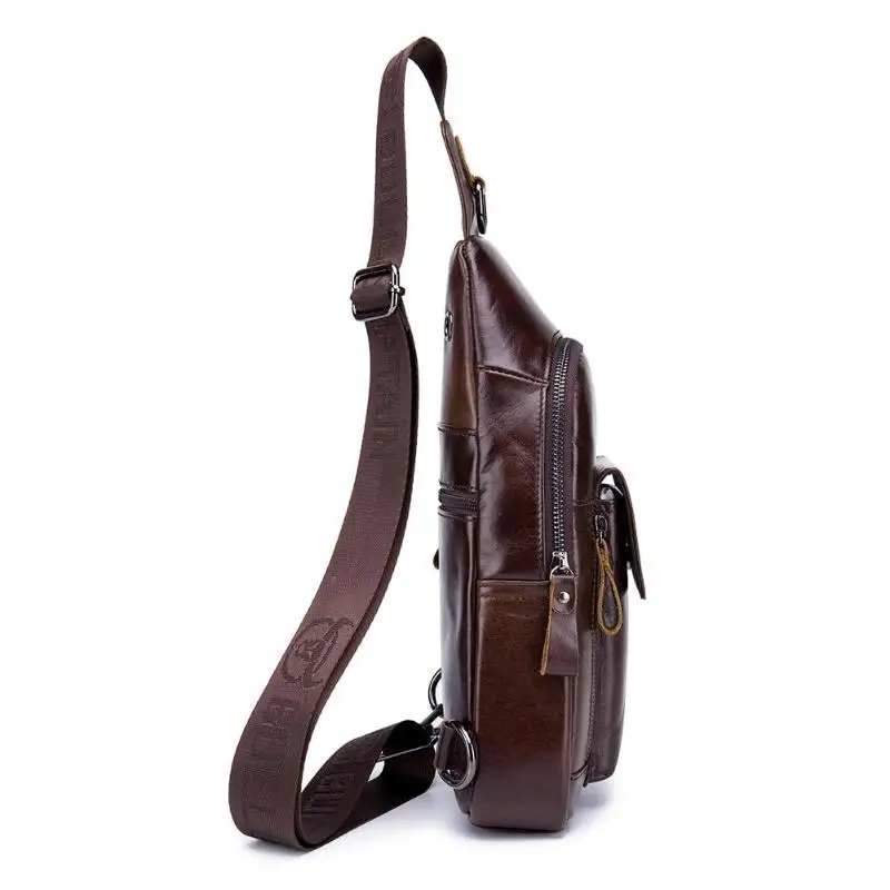 BULLCAPTAIN высокое качество сумка пояса из натуральной кожи Винтаж поясная для мужчин бизнес путешествия груди мешок телефонная упаковка 2019