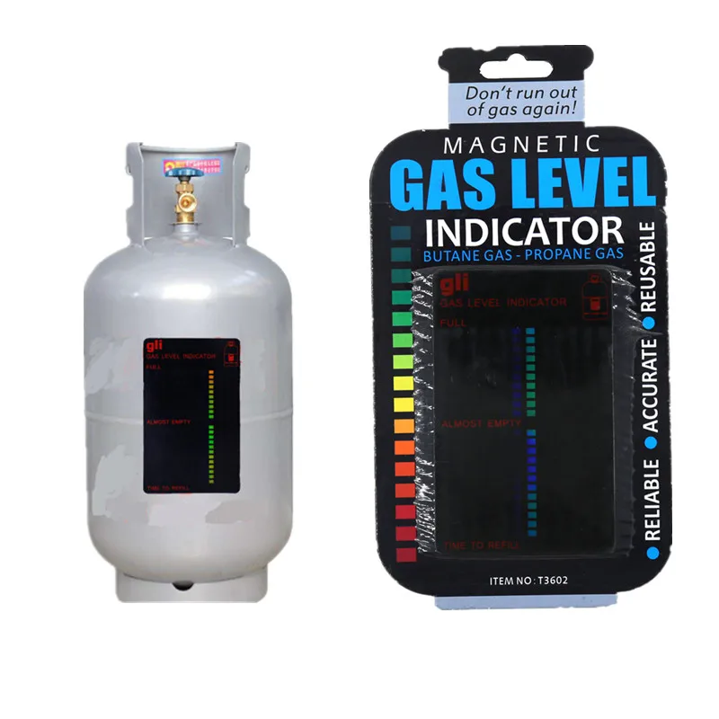 New Magnetic Gas Cylinder Tool Gas Tank Level Indicator Propane Butane LPG Fuel Gauge Caravan Bottle Butane Temperature Meter