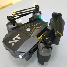 Foldable Drone FPV Real-time Camera XT-8 6-Axis Gyro 4CH Remote Control Aircraft Optical Flow Positioning Model Drone Toy