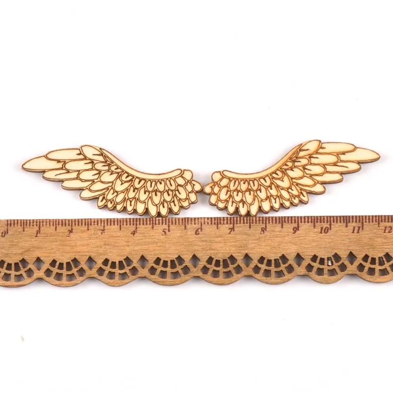 80 Pezzi Ali In Legno Per Decorazioni - Non Finite Per Fai Da Te, 4 Stili - Foto 7