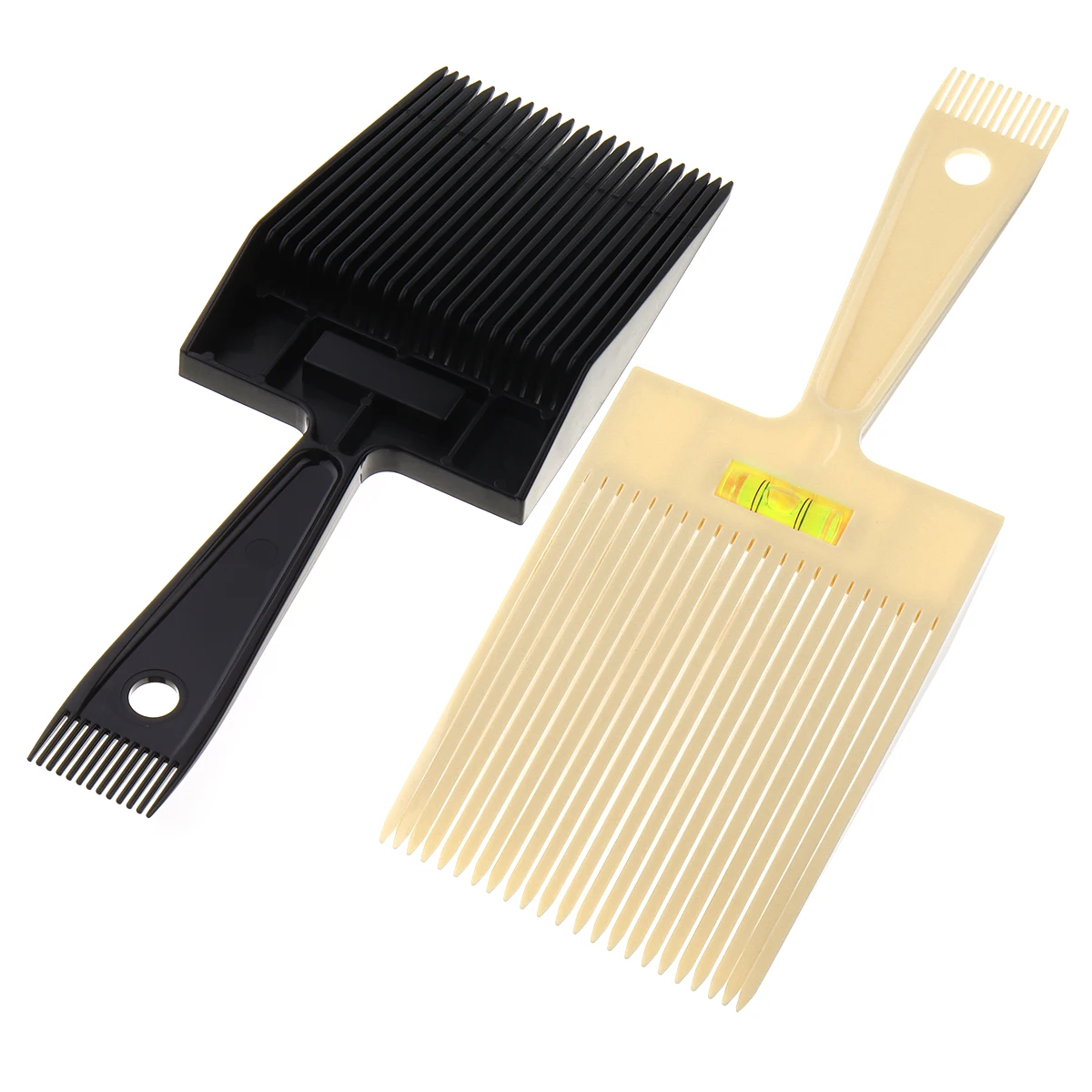 

Flat Wide Tooth Hair Comb with Level Instrument Barber Cutting Dyeing Coloring Pigment Mixing Coating Pro Salon Hairstyling Tool