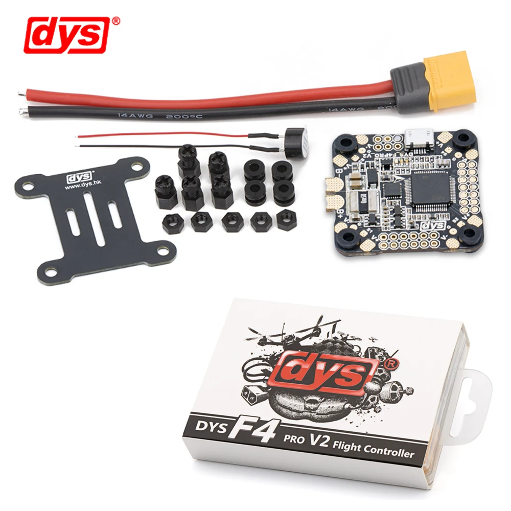 

DYS flight control F4 PRO V2 Betaflight with 5V/3A 9V/1.2A BEC intergrated protection circuit on-board OSD flat cable connection