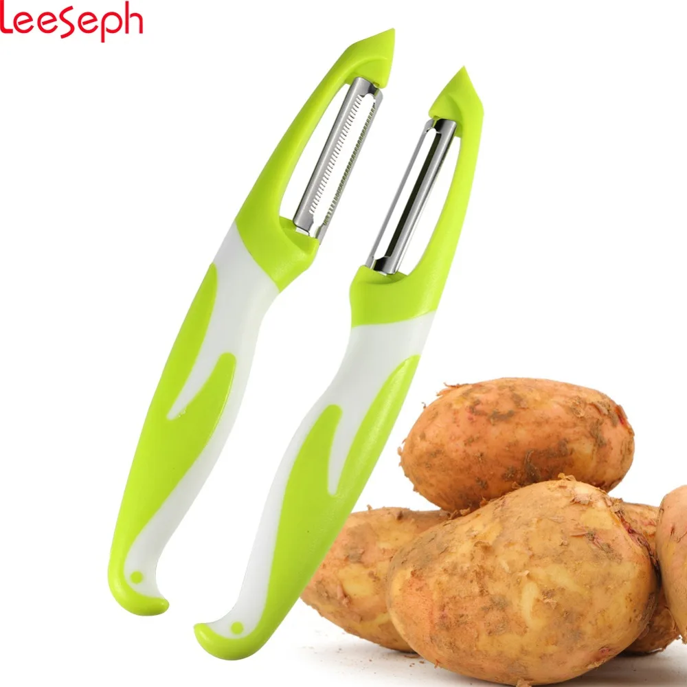 

2 Piece, Stainless Steel Blade Fruit Vegetable Peeler, Super Potato Peeler, Kitchen Gadgets by Leeseph