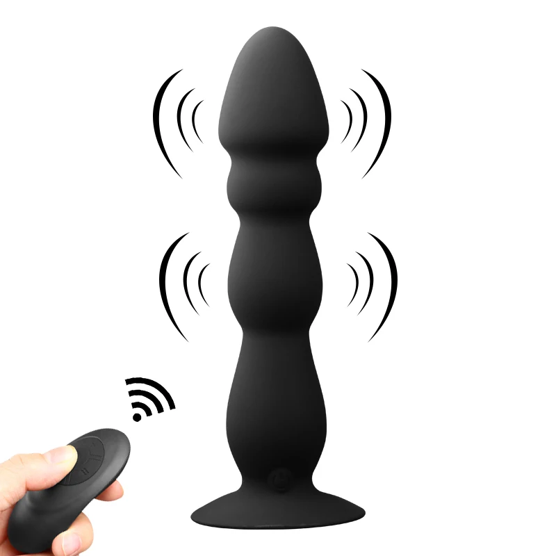 Remote Control Anal Plug Bead Dildo Vibrator Suction Cup Butt Male prostate Massager Waterproof Sex Toys | Красота и здоровье