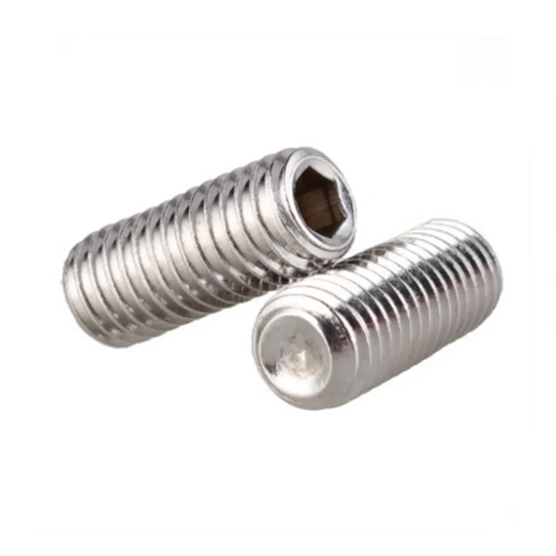 100pcs/lot Stainless steel set screws Grub hex socket head cup point