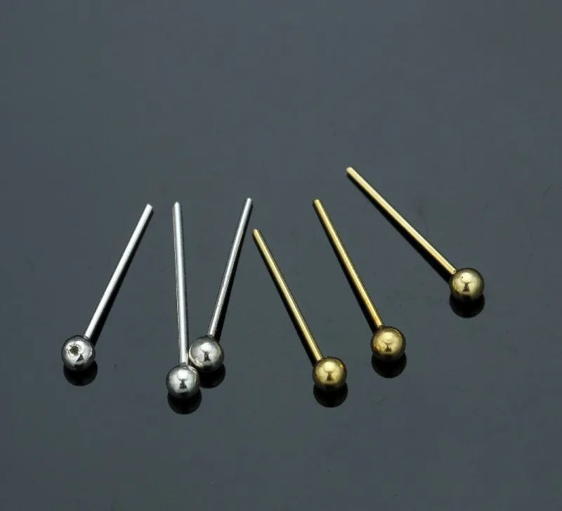 925 Sterling silver nose piercing jewelry 1.5mm nose stud 36pcs/setin