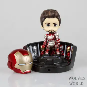 

Movie Figure 10CM Q Version Iron Man 3 Mark MK 42 Hero's Edition Set PVC Action Figure Model Collectibles Toy