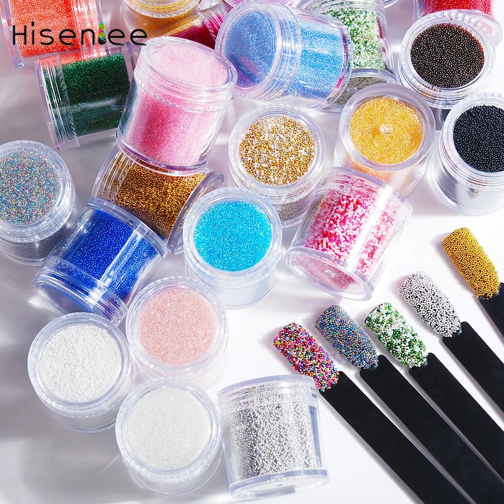 

20g/Box 0.8mm Nail Art Mini Crystal Glass Caviar Beads DIY Nail Studs Gift DIY Colorful Nails Art Irregular Glass Decorations