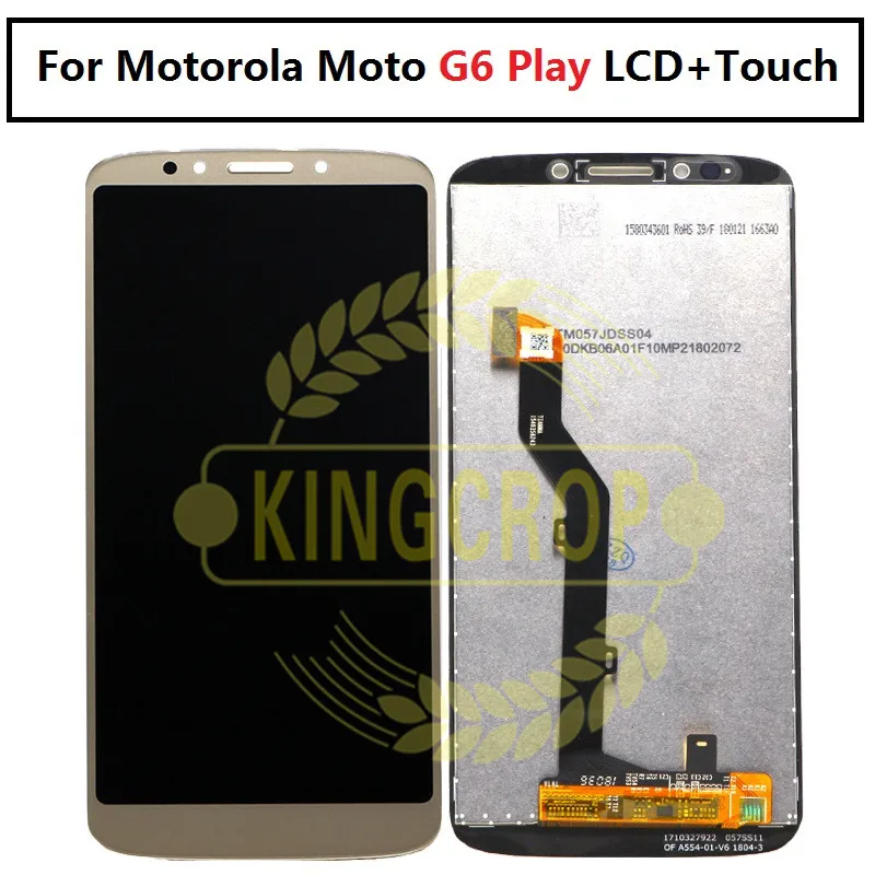 Для Motorola Moto G6 Play lcd XT1922 дисплей с рамкой кодирующий преобразователь сенсорного экрана в сборе Замена экрана для Moto G6Play