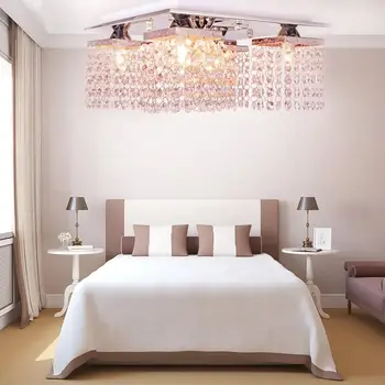 

New 5 Heads Contemporary Ceiling Light Elegant Crystal Light Pendant Home Decorative Lamp Modern Fixture lighting