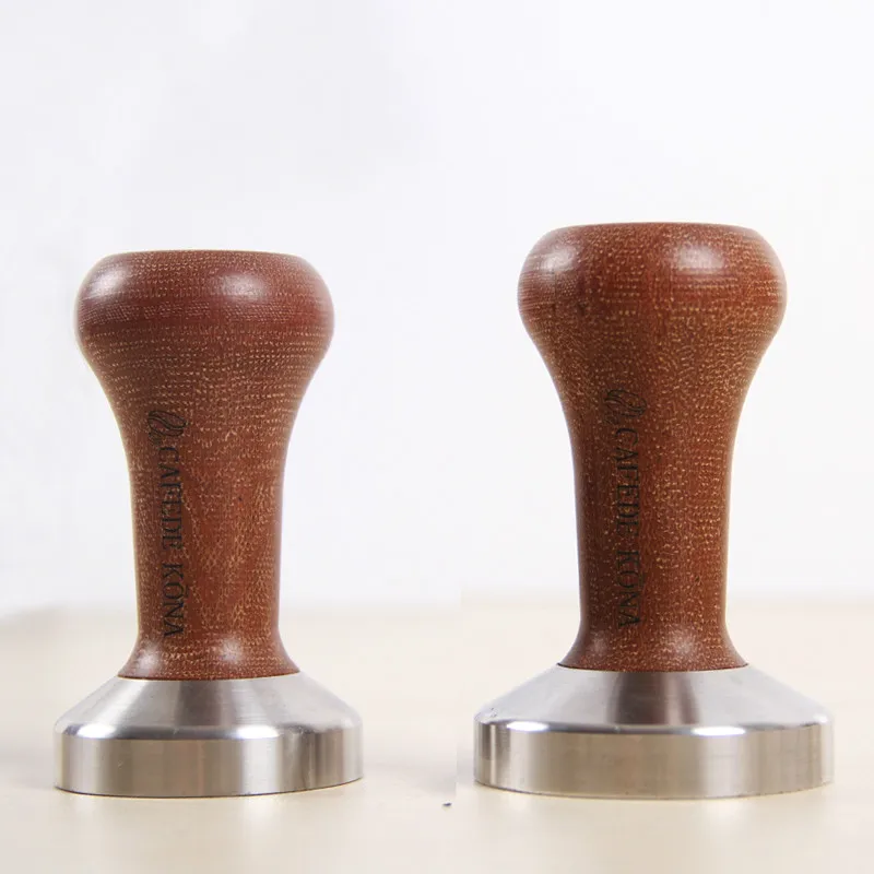 Wooden Handle 58mm Generic Stainless Steel Coffee Tamper Barista