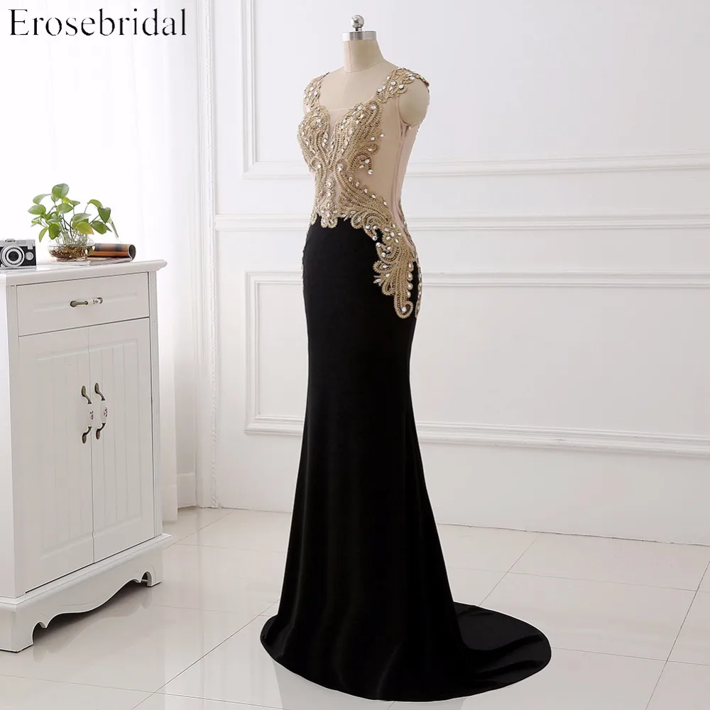 Women Evening Dress Long Party Dresses Long Evening Party Dresses Gold Lace with Sheer Neck Evening Gowns for Women Women Evening Dress Long Party Dresses Long Evening Party Dresses Gold Lace with Sheer Neck Evening Gowns for Women