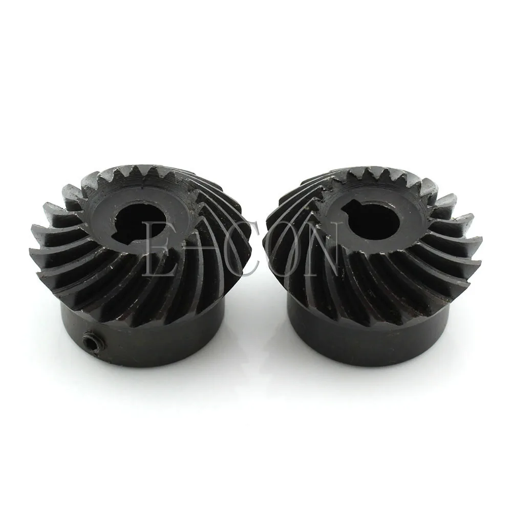 2pcs 1.5M20T Metal Umbrella Spiral Bevel Gear Helical Motor Gear 8mm/10mm/12mm Bore