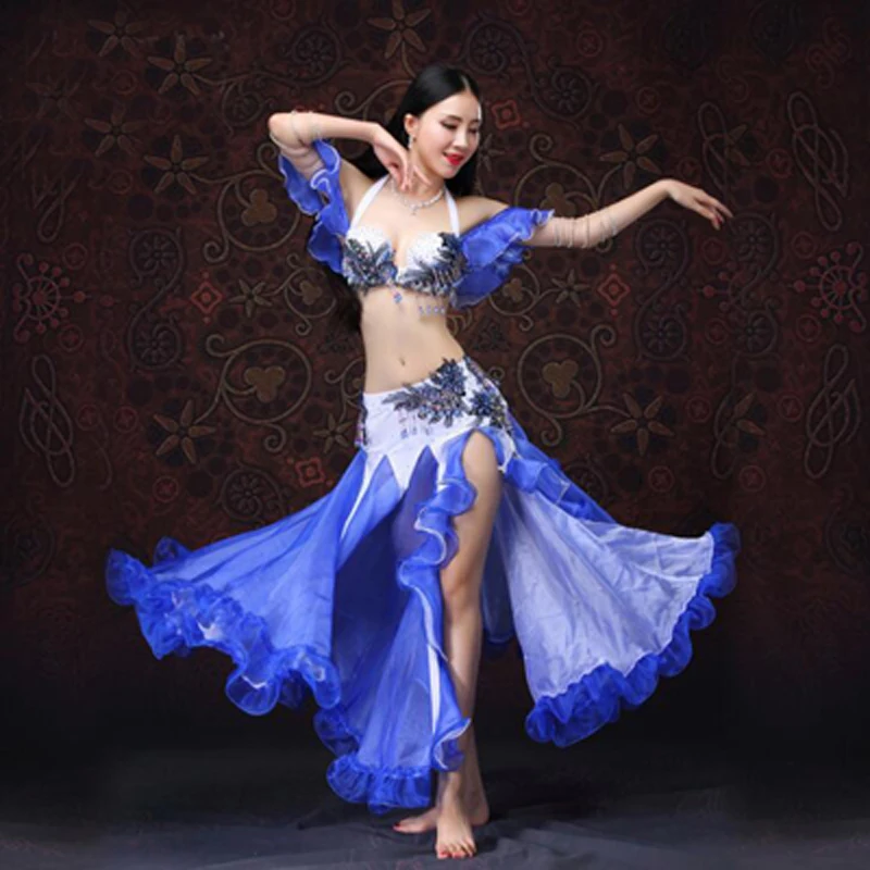 Nieuwe Collectie Oosterse Dans Kostuums Sexy Bh & Rok Pakken voor Vrouwen op Herfst 2 stks/set buikdansen Kleding set voor Danser Nieuwe Collectie Oosterse Dans Kostuums Sexy Bh & Rok Pakken voor Vrouwen op Herfst 2 stks/set buikdansen Kleding set voor Danser
