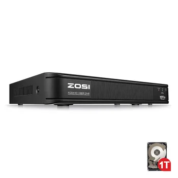 ZOSI 8 Channel TVI DVR 1080P 8CH AHDCVITVI96H DVR 1920*1080 2MP CCTV Video Recorder Hybrid DVR 4 In 1 Security System