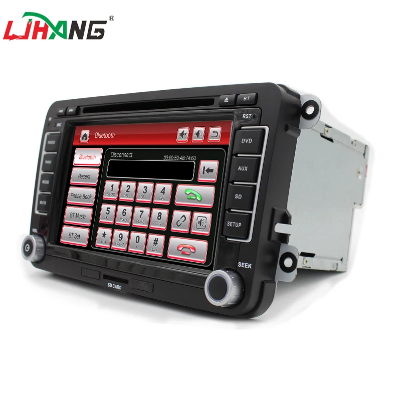 Flash Deal LJHANG 2 Din Car Multimedia Player For VW Passat B6 Jetta VW T5 Tiguan Octavia Fabia SEAT Leon GOLF GPS Navi Auto Stereo RDS FM 1