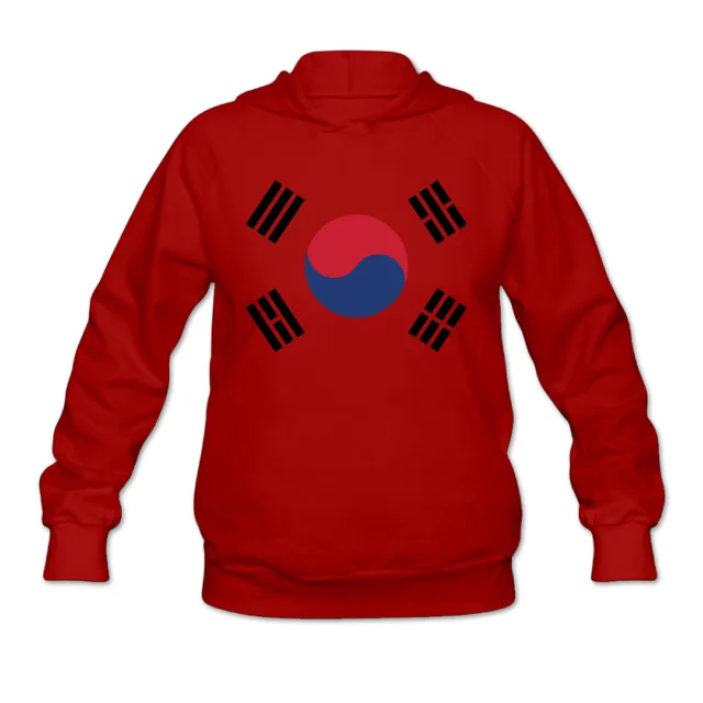 South Korea Flag woman Long Sleeve Pullover Hoodie Design fashion